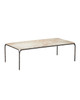 Currey and Company - 4000-0220 - Cocktail Table - Crema - Natural/Bronze
