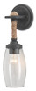 Currey and Company - 5000-0049 - One Light Wall Sconce - Hightider - Natural/Clear/French Satin