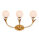 Currey and Company - 5000-0261 - Three Light Wall Sconce - Rossville - Contemporary Gold Leaf/Frosted White