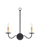 Currey and Company - 5000-0265 - Two Light Wall Sconce - Saxon - Zanzibar Black