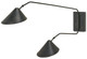 Currey and Company - 5172 - Two Light Wall Sconce - Serpa - French Black/Gold Leaf