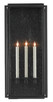Currey and Company - 5500-0042 - Three Light Outdoor Wall Sconce - Wright - Midnight Black/Clear Seeded