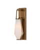 Currey and Company - 5800-0050 - One Light Wall Sconce - Brompton - Antique Brass/White