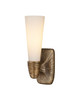 Currey and Company - 5800-0067 - One Light Wall Sconce - Bonaz - Opaque White/Antique Brass