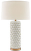 Currey and Company - 6000-0067 - One Light Table Lamp - Calla Lily - Cream/Antique Brass
