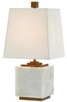 Currey and Company - 6000-0215 - One Light Table Lamp - Annelore - White/Antique Brass