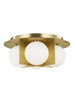 Visual Comfort Modern - 700FMOBLR-LED930 - LED Flush Mount - Orbel - Aged Brass