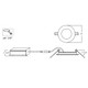 LED SLIM LED SLIM REC,4IN,12W,RD,WHT (28988-014)