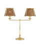 Currey and Company - 6000-0899 - Two Light Desk Lamp - Deauville - Natural/Polished Brass