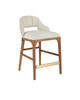 Currey and Company - 7000-0722 - Counter Stool - Inga - Morel Brown/Brushed Brass