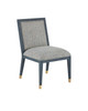 Currey and Company - 7000-0872 - Side Chair - Santos - Vintage Navy/Satin Brass