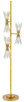 Currey and Company - 8000-0046 - Six Light Floor Lamp - Novatude - Antique Gold Leaf/Contemporary Silver Leaf