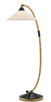 Currey and Company - 8000-0088 - One Light Floor Lamp - Lisbon - Natural/Satin Black/Brass