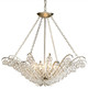 Currey and Company - 9000 - Four Light Chandelier - Quantum - Clear/Contemporary Silver Leaf