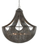 Currey and Company - 9000-0018 - Six Light Chandelier - Eduardo - Natural Iron/Brass