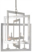 Currey and Company - 9000-0056 - Eight Light Chandelier - Middleton - Contemporary Silver Leaf