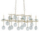 Currey and Company - 9000-0060 - Eight Light Chandelier - Sethos - Clear/Silver Granello