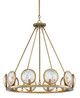 Currey and Company - 9000-0119 - Ten Light Chandelier - MarjieScope - Antique Brass/Clear
