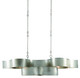 Currey and Company - 9000-0372 - Six Light Chandelier - Grand Lotus - Contemporary Silver Leaf