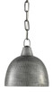 Currey and Company - 9000-0426 - One Light Pendant - Earthshine - Blackened Steel