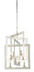 Currey and Company - 9000-0523 - Eight Light Chandelier - Middleton - Contemporary Silver Leaf