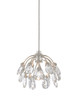 Currey and Company - 9000-0667 - One Light Pendant - Crystal Bud - Clear/Contemporary Silver Leaf/Silver