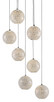 Currey and Company - 9000-0718 - Seven Light Pendant - Finhorn - Natural/Silver