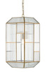 Currey and Company - 9000-0749 - One Light Pendant - Bardolph - Clear/Antique Brass