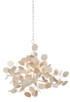 Currey and Company - 9000-0817 - Six Light Chandelier - Lunaria - Contemporary Silver Leaf