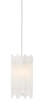 Currey and Company - 9000-0881 - One Light Pendant - Escenia - Frosted White/Silver