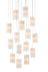 Currey and Company - 9000-0884 - 15 Light Pendant - Escenia - Frosted White/Silver