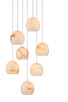 Currey and Company - 9000-0897 - Seven Light Pendant - Lazio - White/Silver