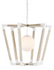 Currey and Company - 9000-0957 - One Light Pendant - Bastian Collection - Sugar White/Sandstone