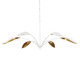 Currey and Company - 9000-0974 - Six Light Chandelier - Yuriko - Gesso White/Contemporary Gold Leaf