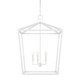 Currey and Company - 9000-0980 - Four Light Chandelier - Denison Collection - Gesso White