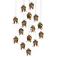 Currey and Company - 9000-1022 - 15 Light Pendant - Iota - Antique Brass/Silver