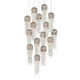 Currey and Company - 9000-1029 - 15 Light Pendant - Medusa - Nickel/Clear/Silver