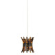 Currey and Company - 9000-1040 - One Light Pendant - Alsop - Brown/Black/Natural/Silver