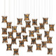 Currey and Company - 9000-1045 - 30 Light Pendant - Alsop - Brown/Black/Natural/Silver