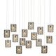 Currey and Company - 9000-1051 - 15 Light Pendant - Regatta - Natural/Cupertino/Silver