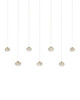 Currey and Company - 9000-1054 - Seven Light Pendant - Crystal Bud - Clear/Contemporary Silver Leaf/Silver