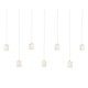 Currey and Company - 9000-1060 - Seven Light Pendant - Dove - White/Silver