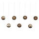 Currey and Company - 9000-1069 - Seven Light Pendant - Pathos - Charcoal/Antique Silver/Antique Gold/Silver