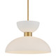 Currey and Company - 9000-1094 - One Light Pendant - Zevio - White/Antique Brass