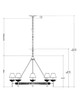 Vichy Eight Light Chandelier (9000-1143)