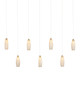 Currey and Company - 9000-1192 - Seven Light Pendant - Parish - White/Antique Brass/Silver