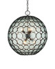 Currey and Company - 9000-1201 - Six Light Chandelier - Etude - Clear/Satin Black