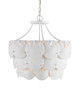 Currey and Company - 9000-1202 - Three Light Chandelier - Tulum - White/Sugar White