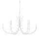 Currey and Company - 9000-1207 - Six Light Chandelier - Twiggy - Gesso White