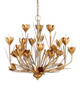 Currey and Company - 9000-1215 - Nine Light Chandelier - Hortensia - Contemporary Gold Leaf/Contemporary Gold/Contemporary Silver Leaf
